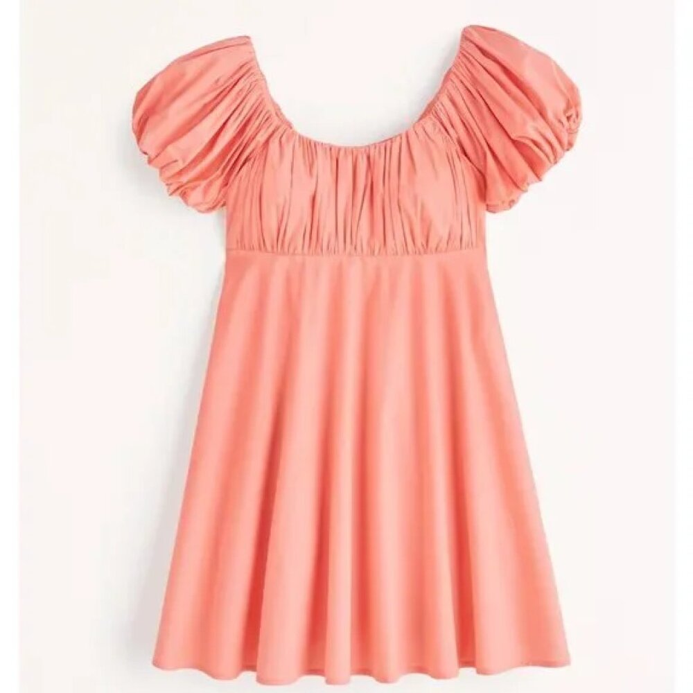 Abercrombie Ruched Bust Puff Sleeve Dress Size XS